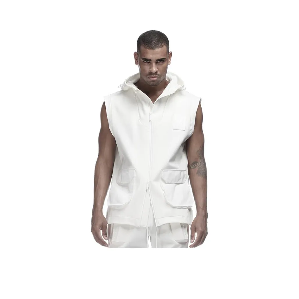 NORVINCY Два WAY Молния Однотонный Без рукавов Толстовка Унисекс