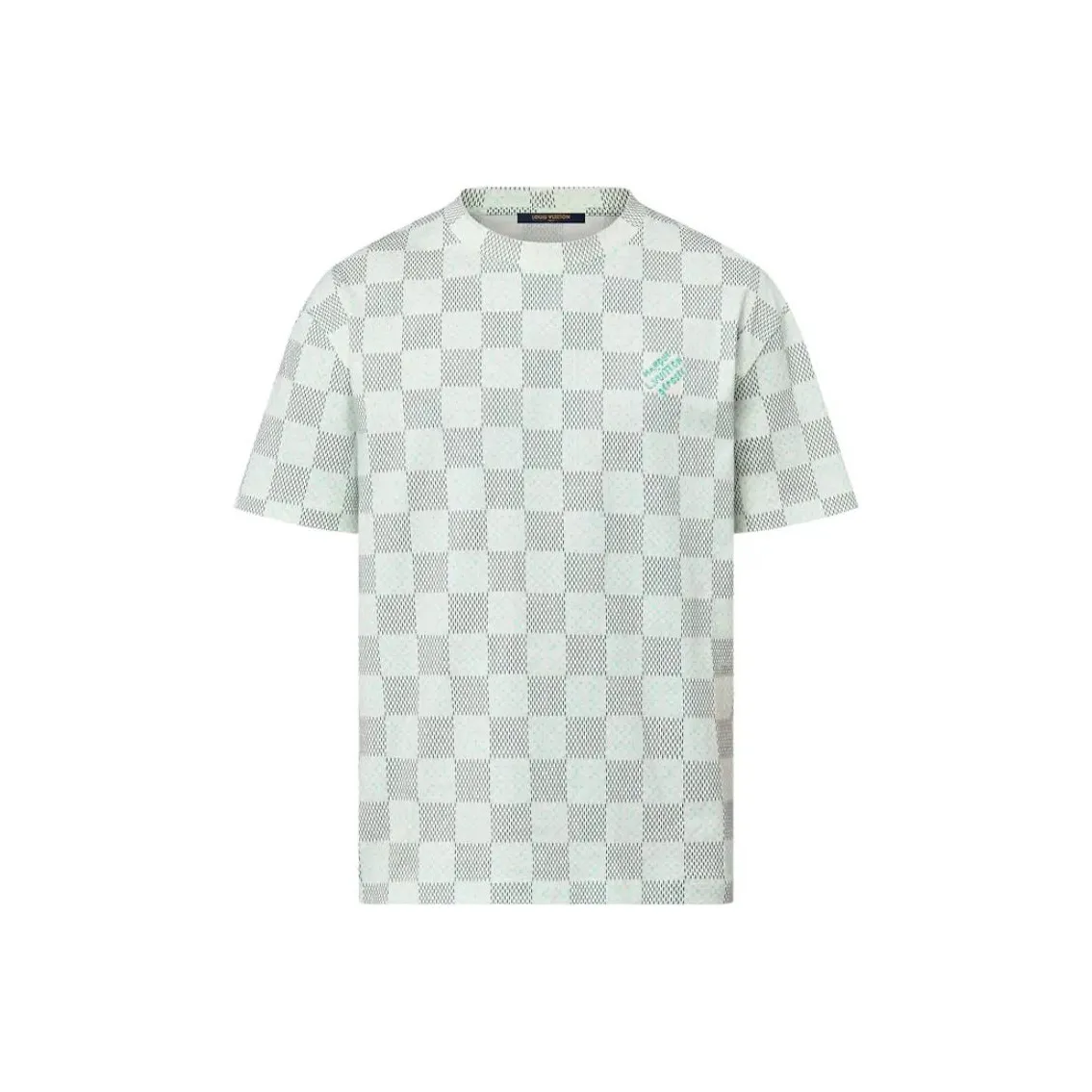 LOUIS VUITTON Printed Short Sleeved Cotton Damier Monogram T shirt