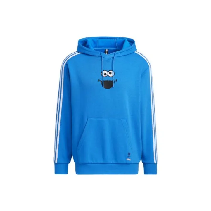 Adidas Neo Sesame Street Co Branded Collection U SS HDY Bird Sweatshirt Unisex Blue
