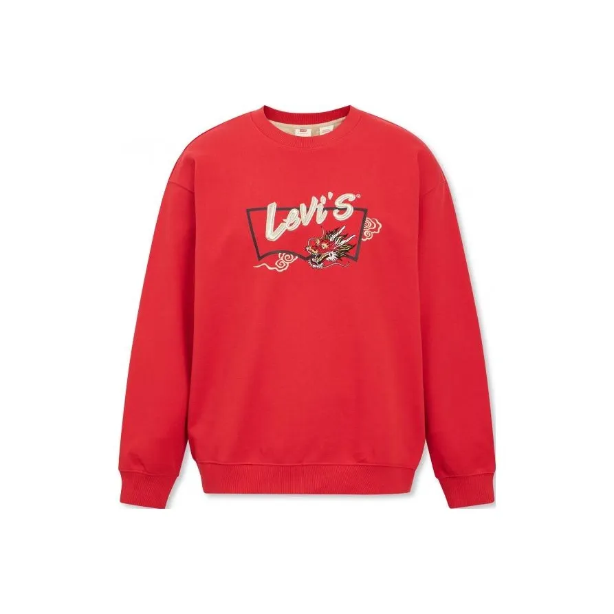 Levis Red Men's Sweatshirts Левис Красный Мужские Толстовки