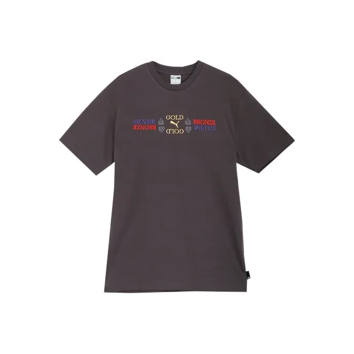 PUMA GRAPHICS T Shirts Unisex Dark Gray
