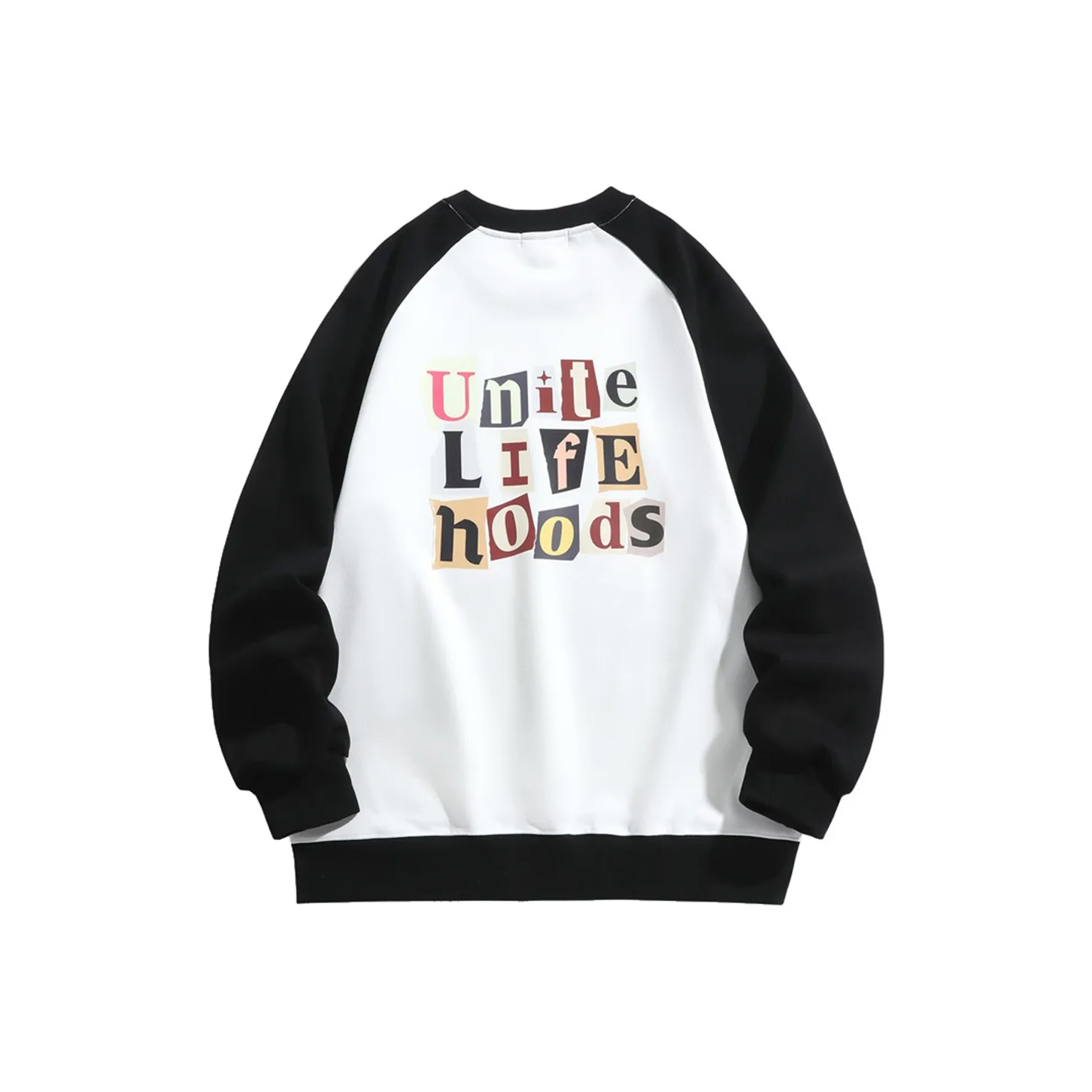 Unite Life HOODS Свитшот Унисекс Черный Белый