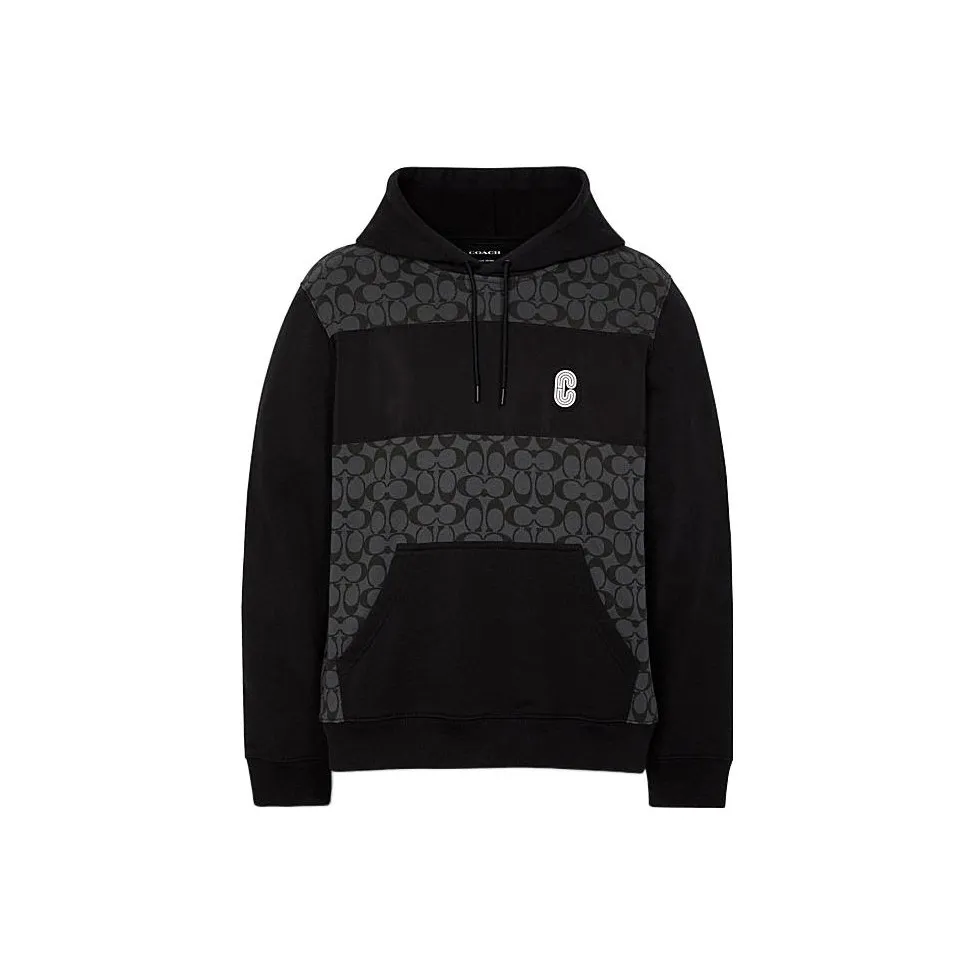 COACH Men Outlet Signature Hoodie Black