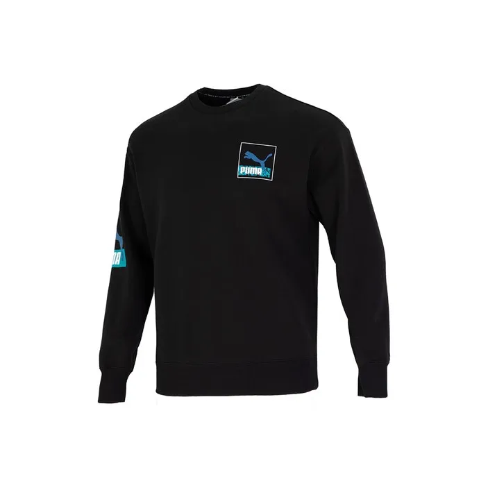PUMA Love Crew Черный Мужской Свитшот