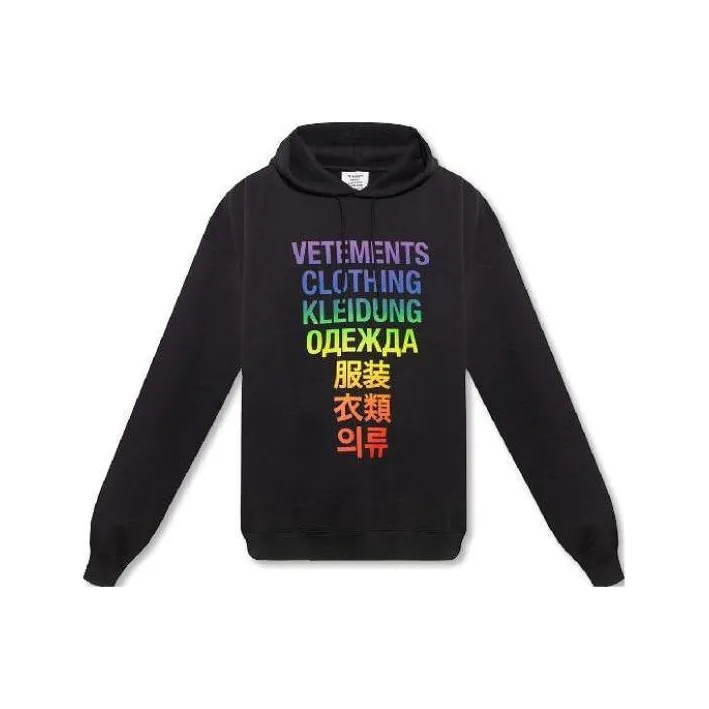 Vetements Толстовка Мужская Черная
