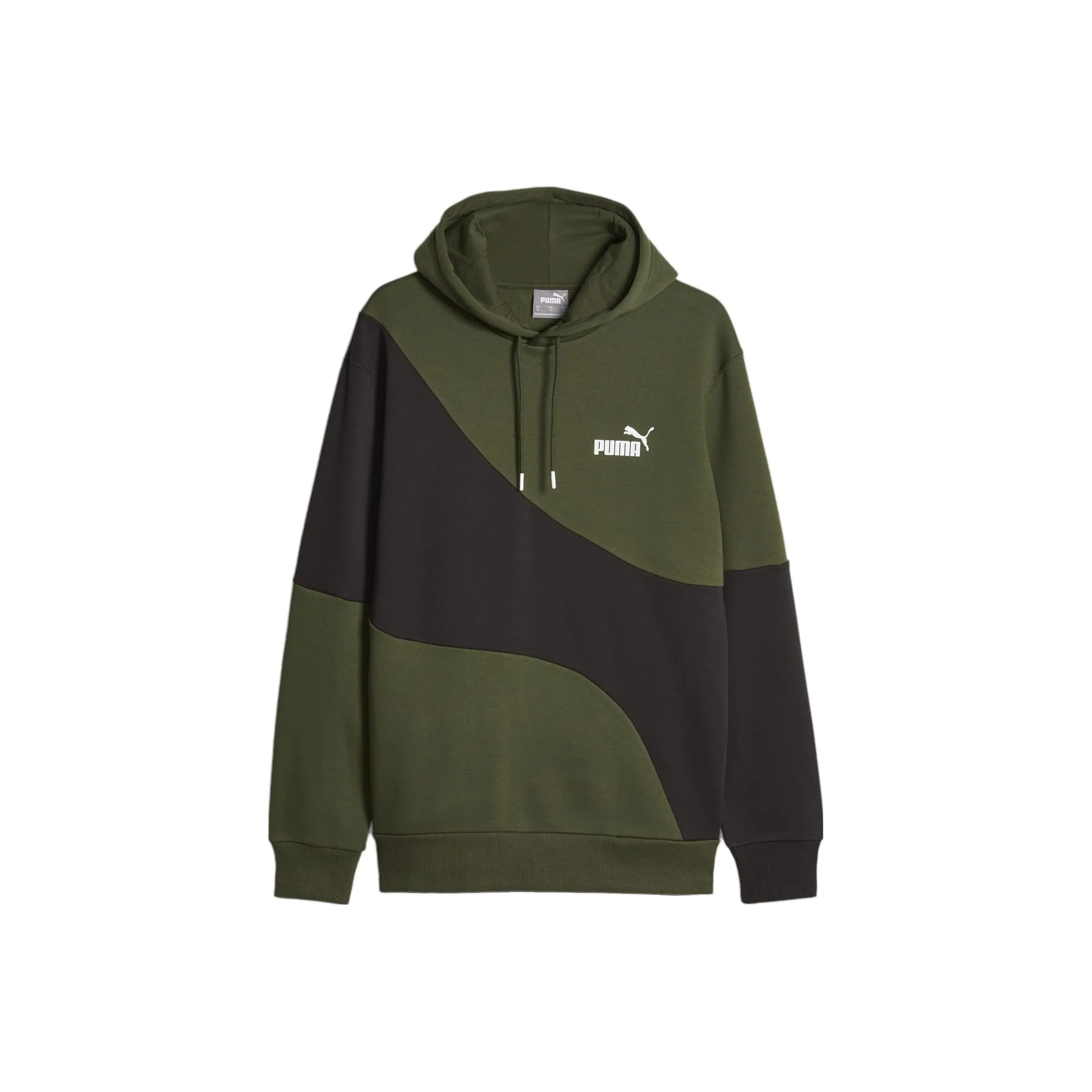 PUMA Hoodie POWER shell cat Homme Sweatshirt Men's Green