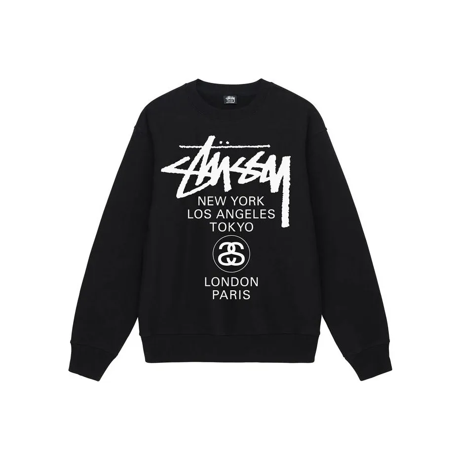 Stussy World Tour Crewneck Ash Heather