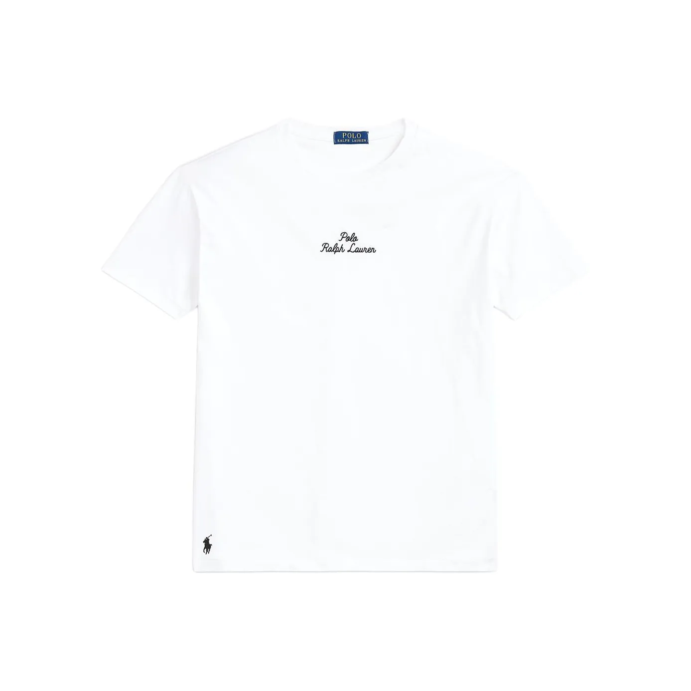 Polo Ralph Lauren Однотонный Буква Вышивка Повседневный Круглый вырез Короткий рукав Рубашка T Рубашка Мужская Белая