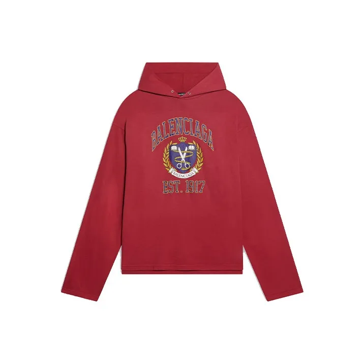 Balenciaga Свитшот Свободного кроя Мужской Красный