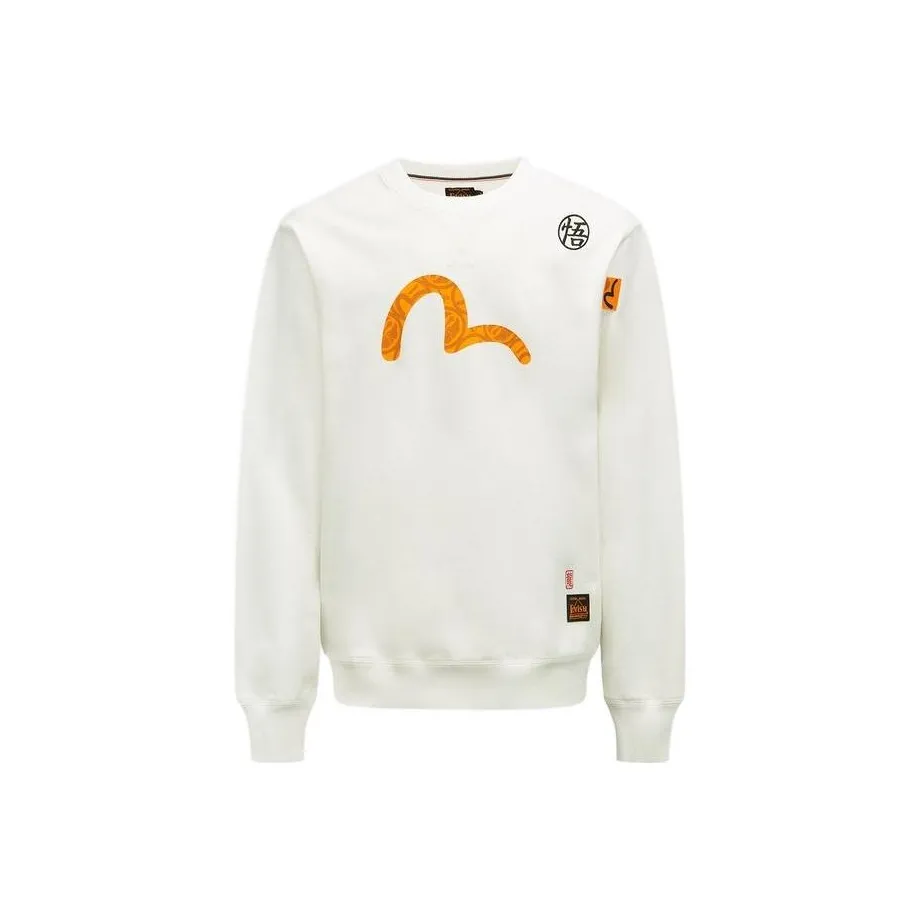 Evisu X Dragon Ball Z Co Бренд Белый Мужской Свитшот