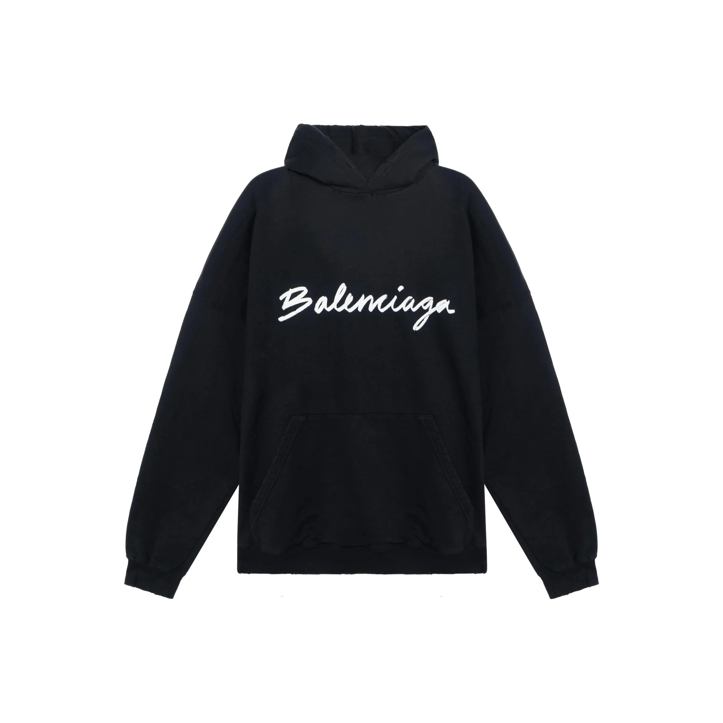 Balenciaga Script Logo Oversized Popover Hoodie