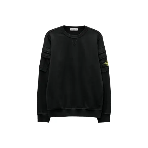 STONE ISLAND Черный Унисекс Свитшоты