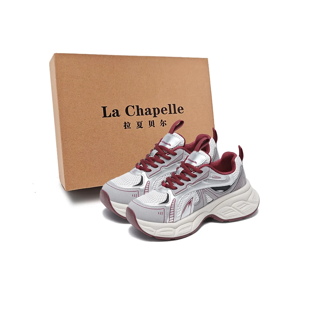 La Chapelle массивные кроссовки Low Top Red Women's