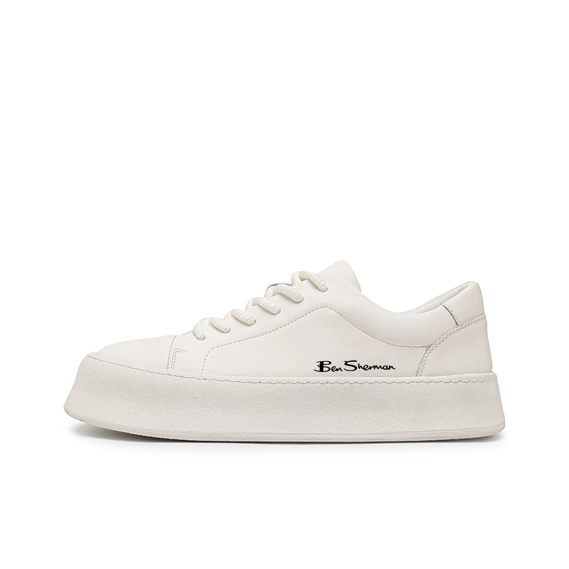 BEN SHERMAN Low Top Skateboard Shoes Men's White
