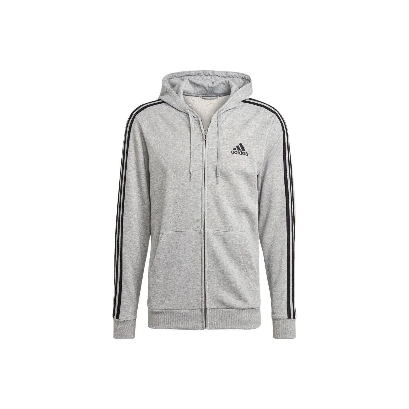 Adidas Free Shipping With AdiClub Essentials French Terry 3 Stripes Full Zip Hoodie