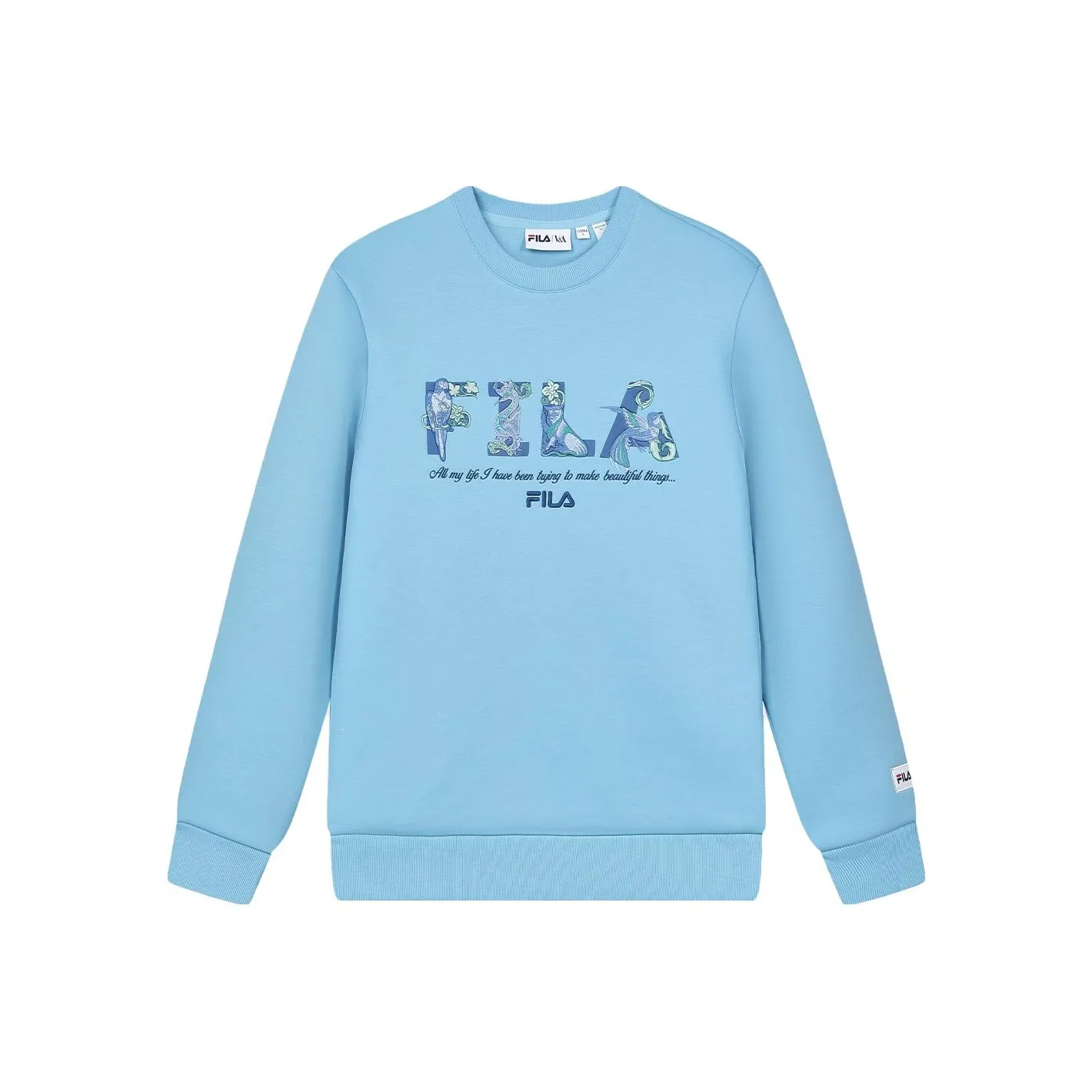 FILA x V A LIANMINGKUAN Толстовка Мужское кольцо Focus Синий