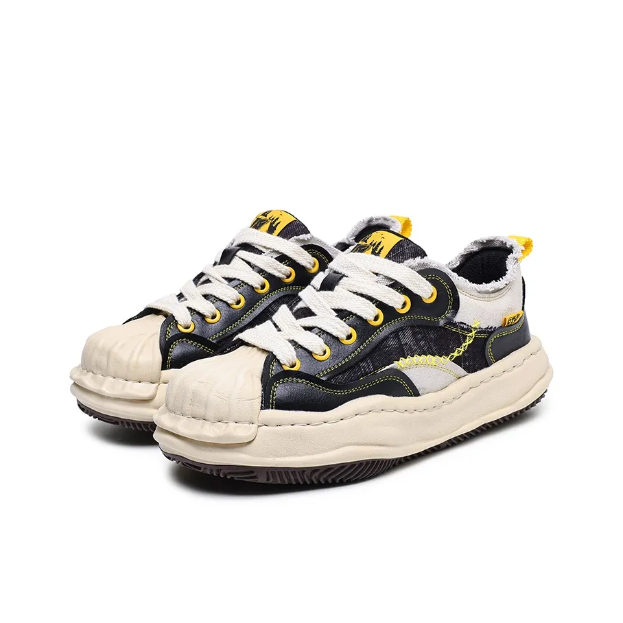 KUNGFUDEER Растворение Коллекция Противоскользящий Низкий Топ Повседневная Обувь Унисекс Черный