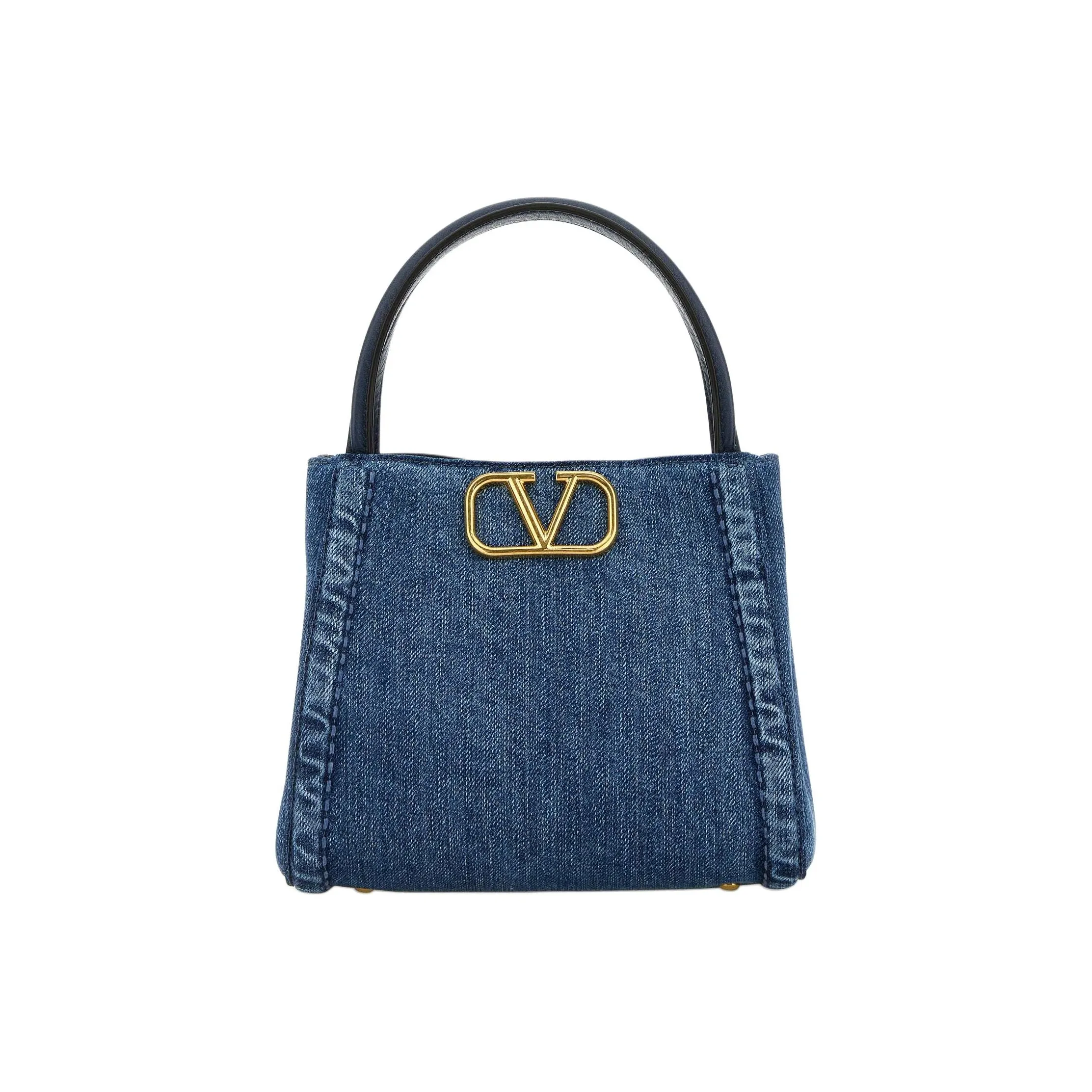 Valentino ALLTIME Fabric Tote Bag, Shopping Bag, Shoulder Bag, Handbag Women's Blue