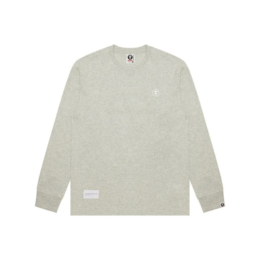 Aape By *A Bathing APE® Logo patch Long sleeved T shirt