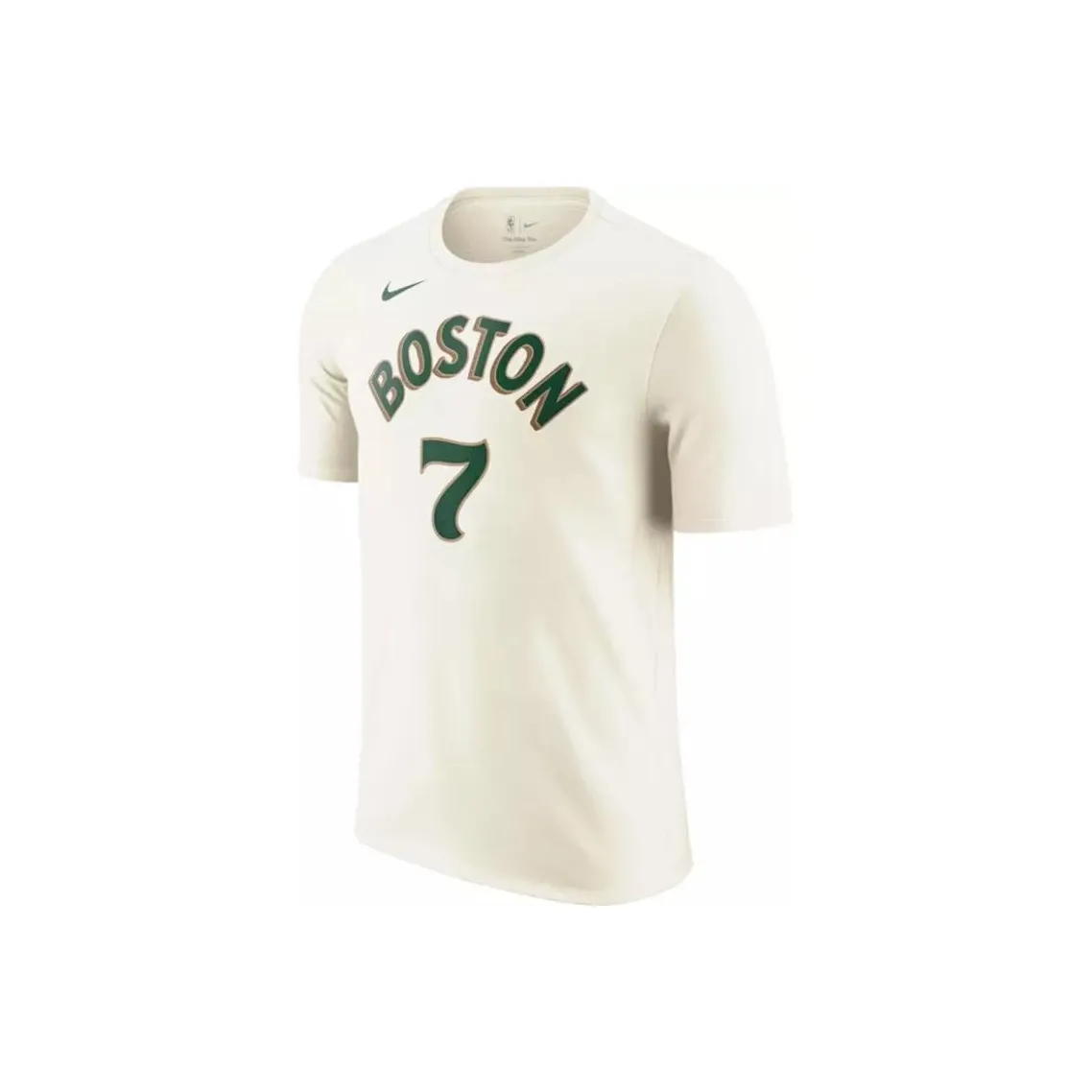 Nike Boston Celtics 2023 24 Городская Edition Jaylen Коричневый #7 Т-рубашка Мужская Белая