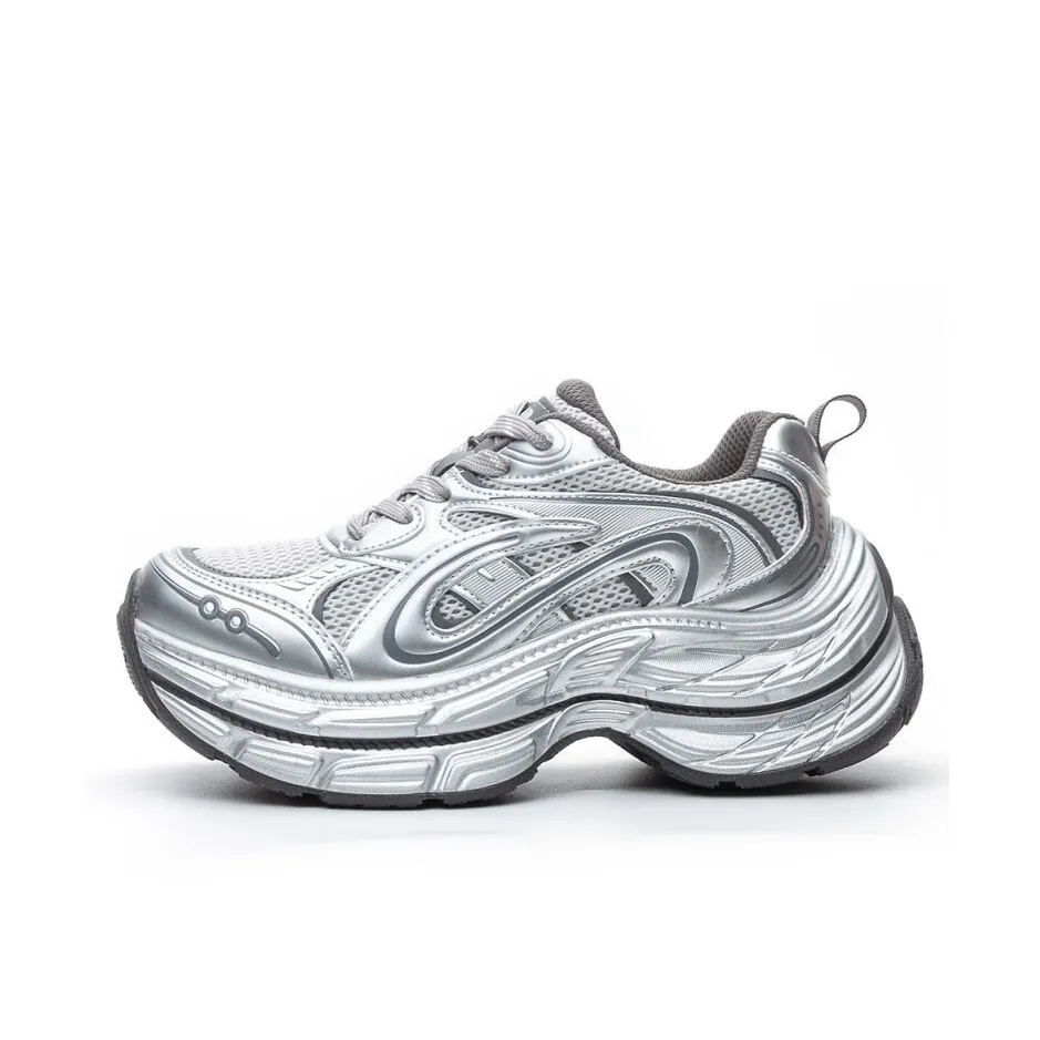 VAEL Низкий топ кеды женские серебристые