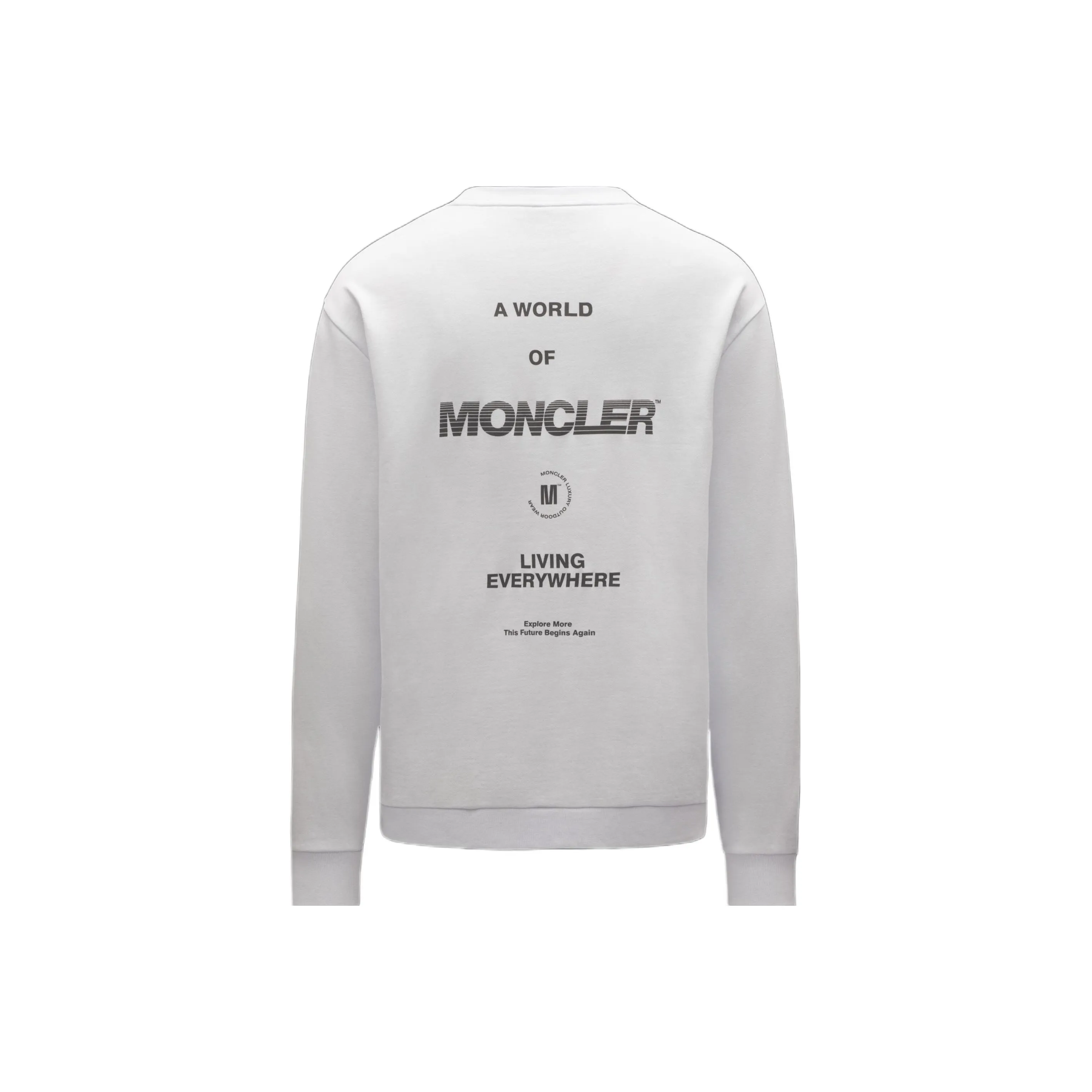 MONCLER Белый Мужской Свитшот