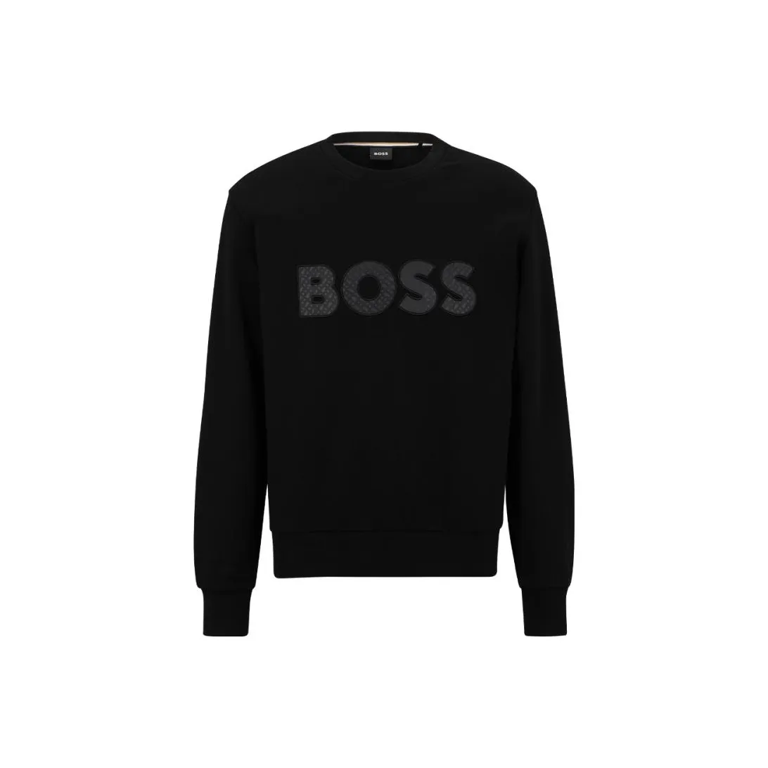 HUGO BOSS Logo-Patch Crewneck Sweatshirt