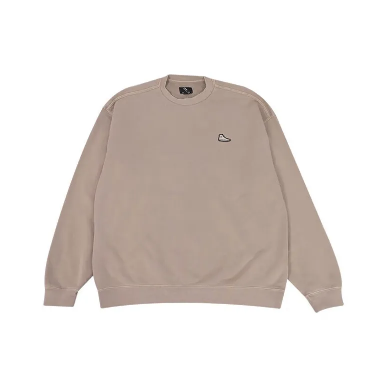 Converse Sneaker Patch Crew Sweatshirt Men's Khaki