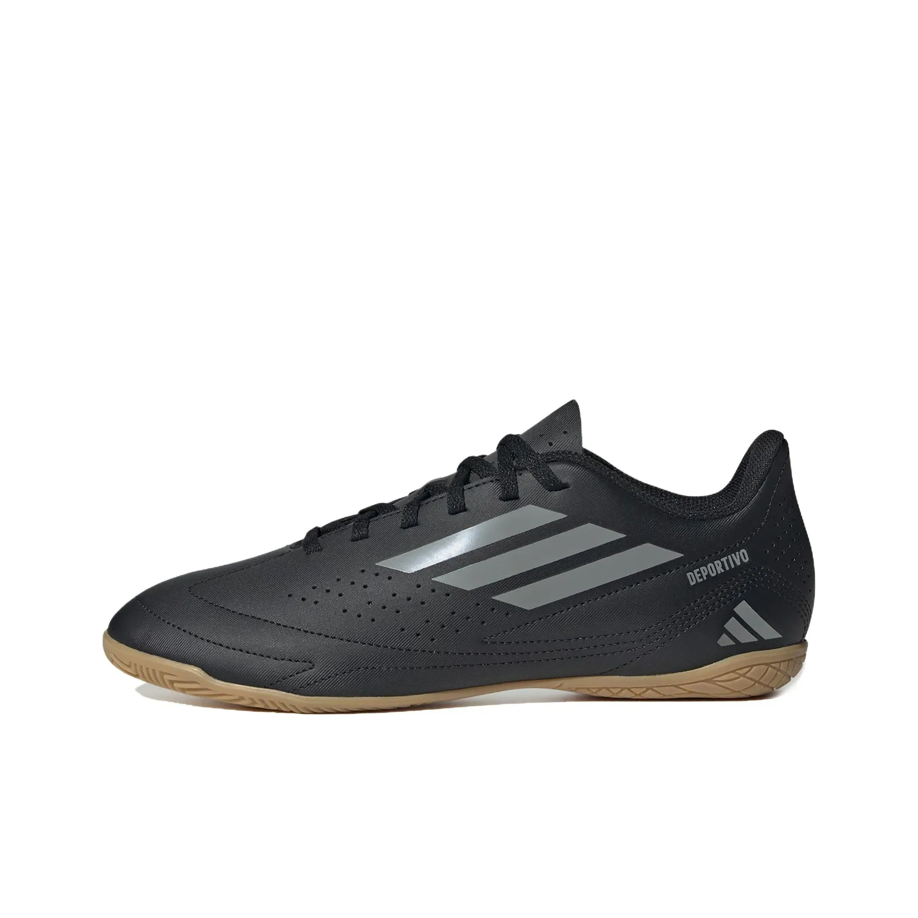 Adidas Deportivo 3 Indoor Anti Slip Wear Resistant Soccer Shoes Men's Black