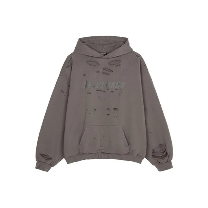Balenciaga Caps Destroyed Oversize Fit Hoodie