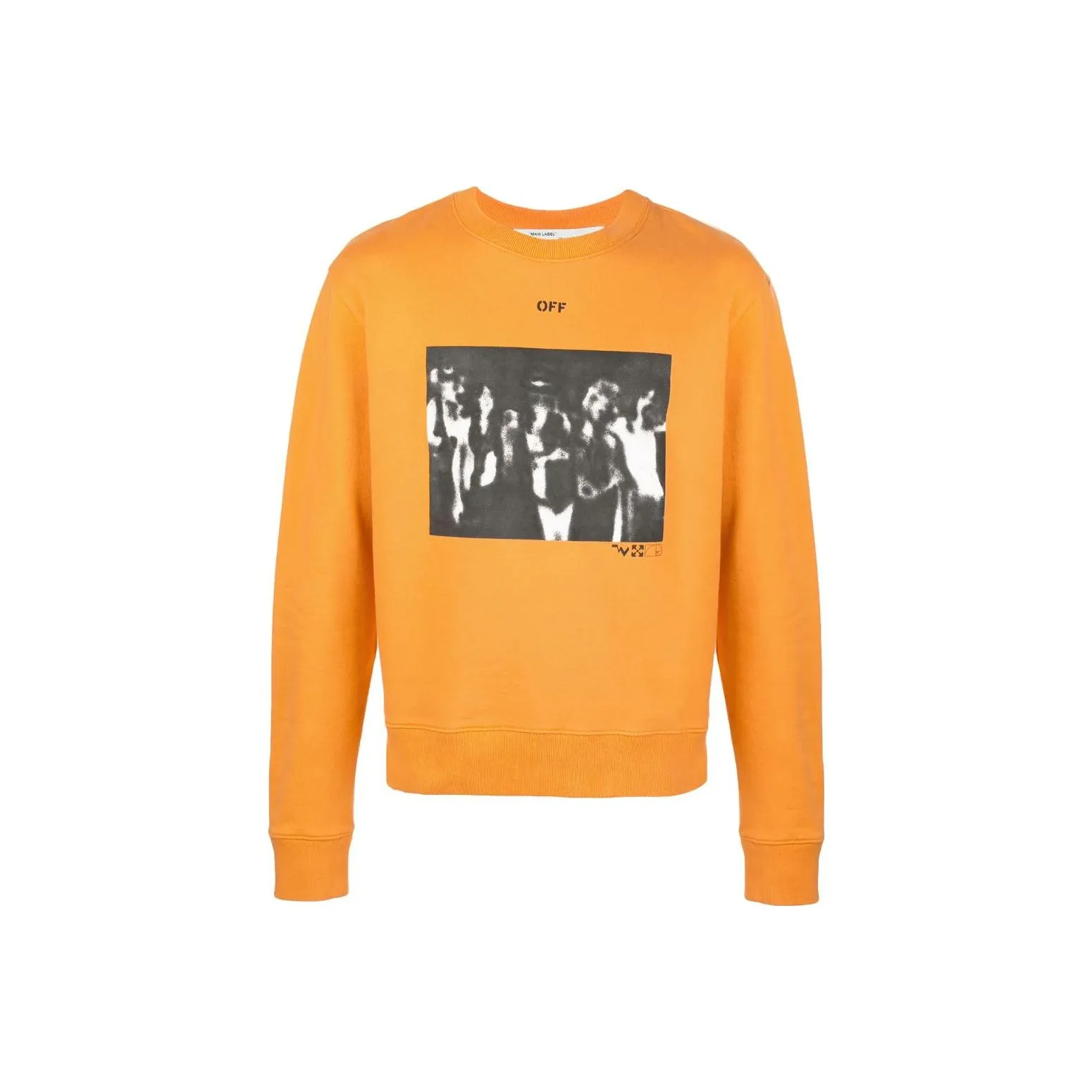 Off Белый Оранжевый Мужские Толстовки