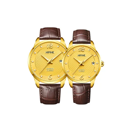 HIPINE Механические часы Movement унисекс, 42 мм, золотые