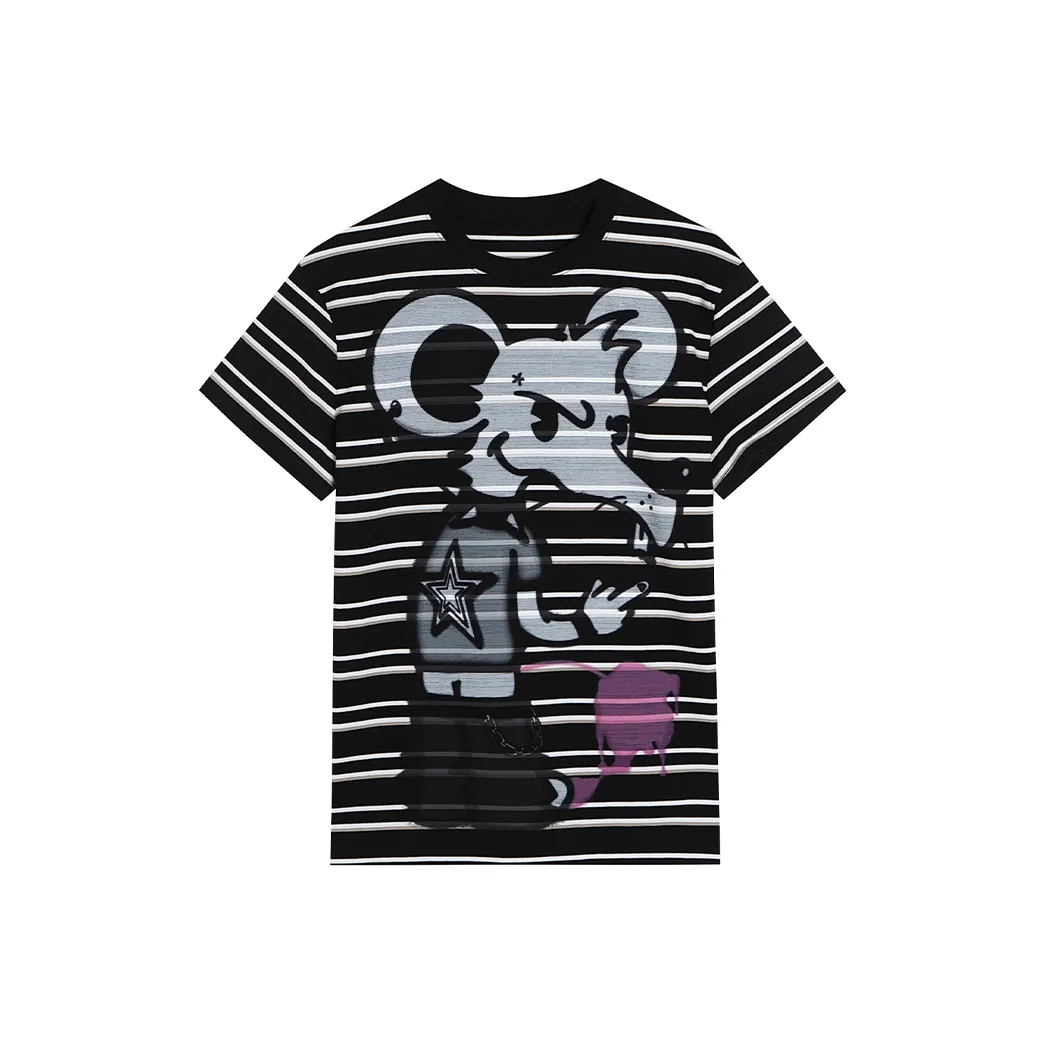 DND4DES T-Shirt Унисекс Черный Белый Полосы