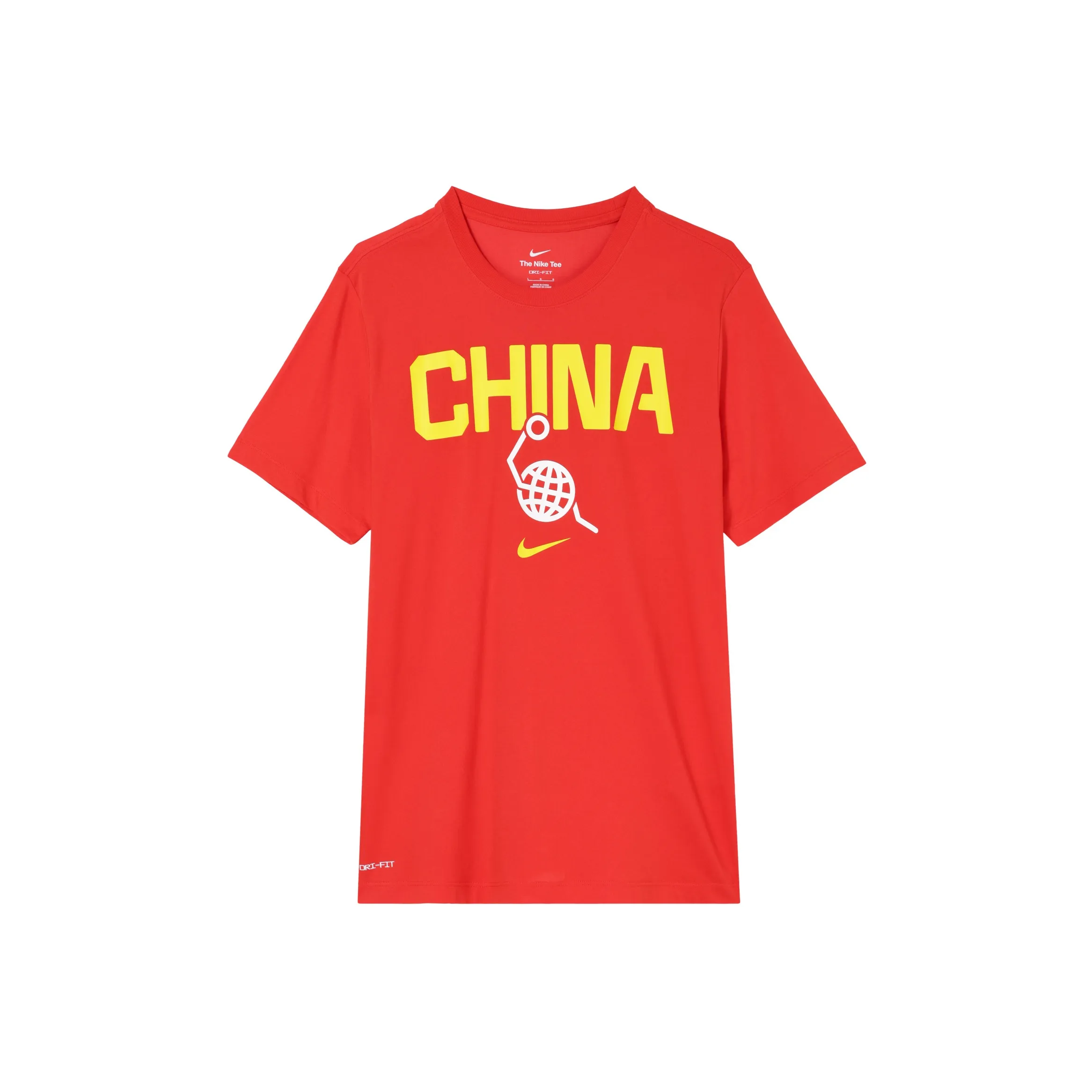 Nike T Shirt Men's Comet Red/Comet Red/White/Travel Yellow