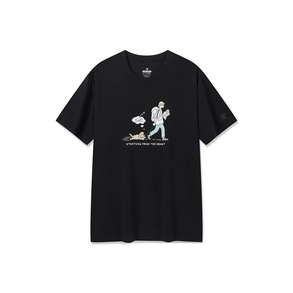 XTEP Vitality Series T Shirt Unisex Jet Black