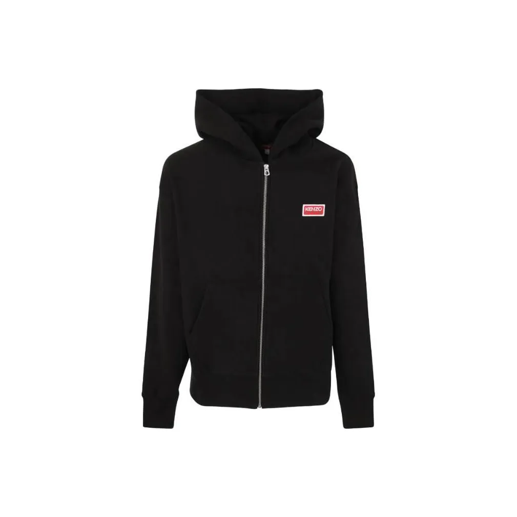 KENZO Logo embroidered Stretch cotton Hoodie