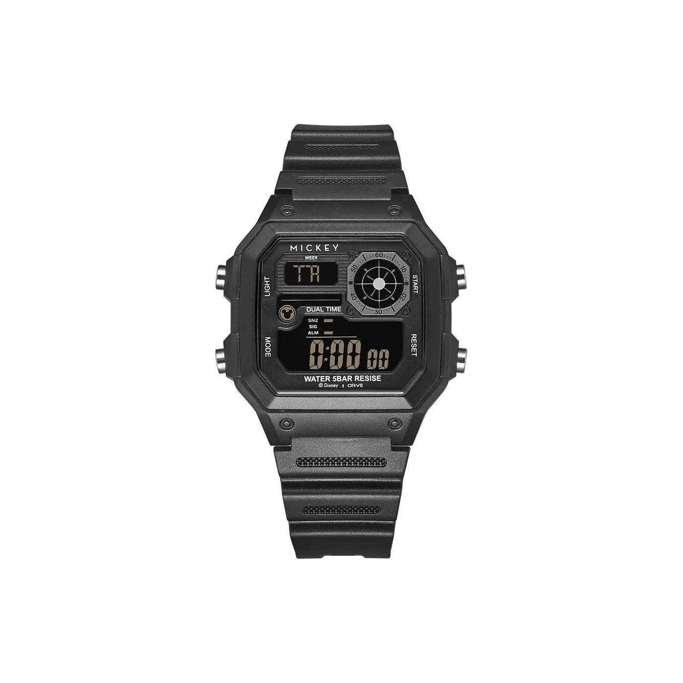 Disney Mickey Series Электронные Механические Часы Пластиковый Ремешок Унисекс Черный Циферблат