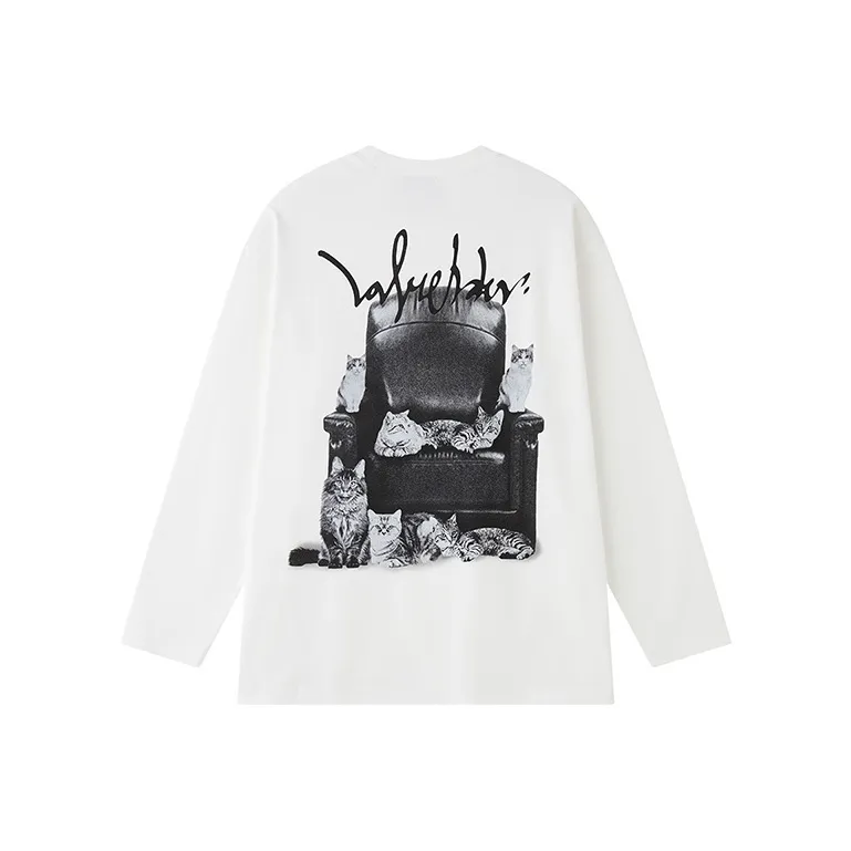 LOVE ME LATER Long Sleeved T Shirt American Style Loose Fit Top For Autumn Unisex