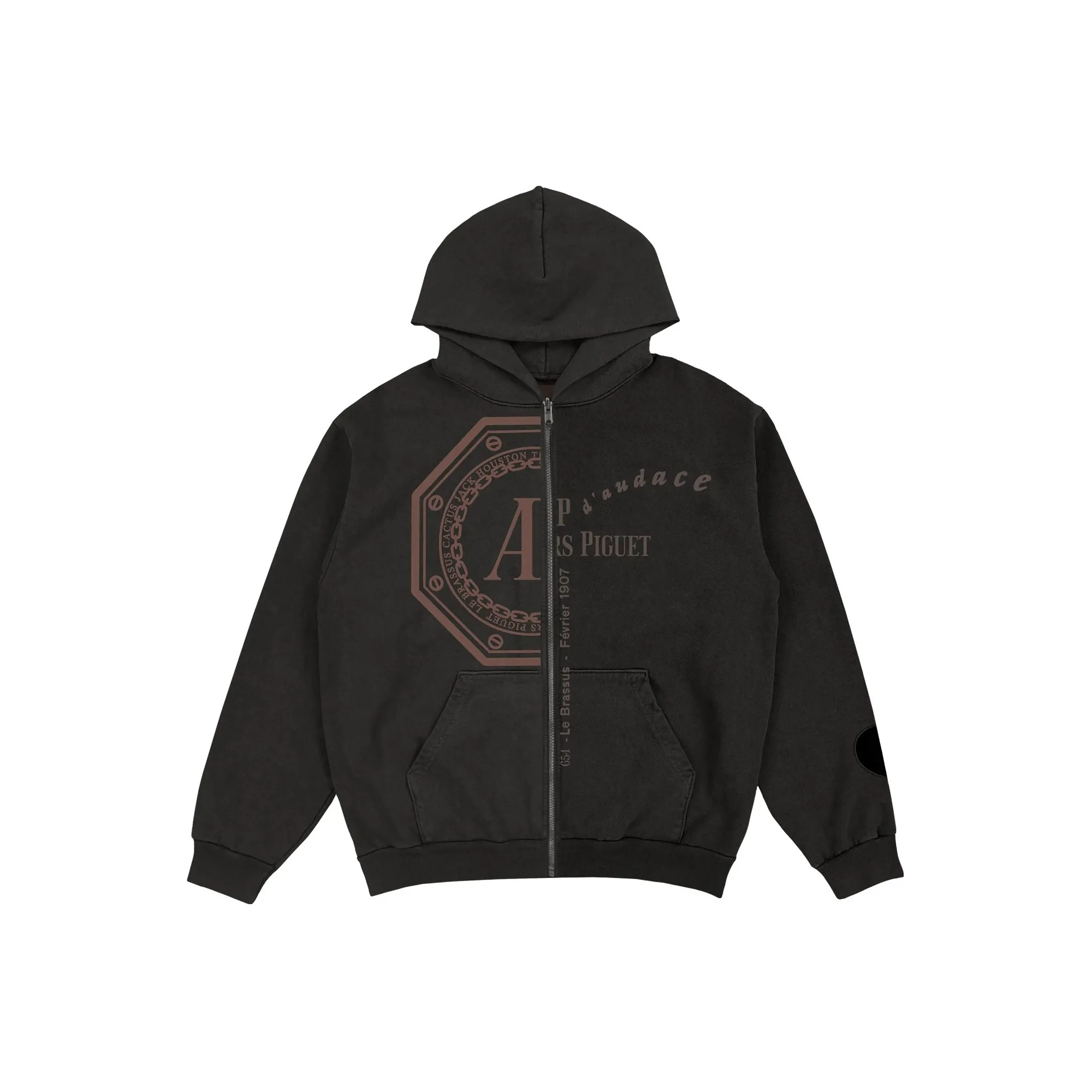 Travis Scott Cj X Audemars Piguet Split Logo Zip Up Hoodie