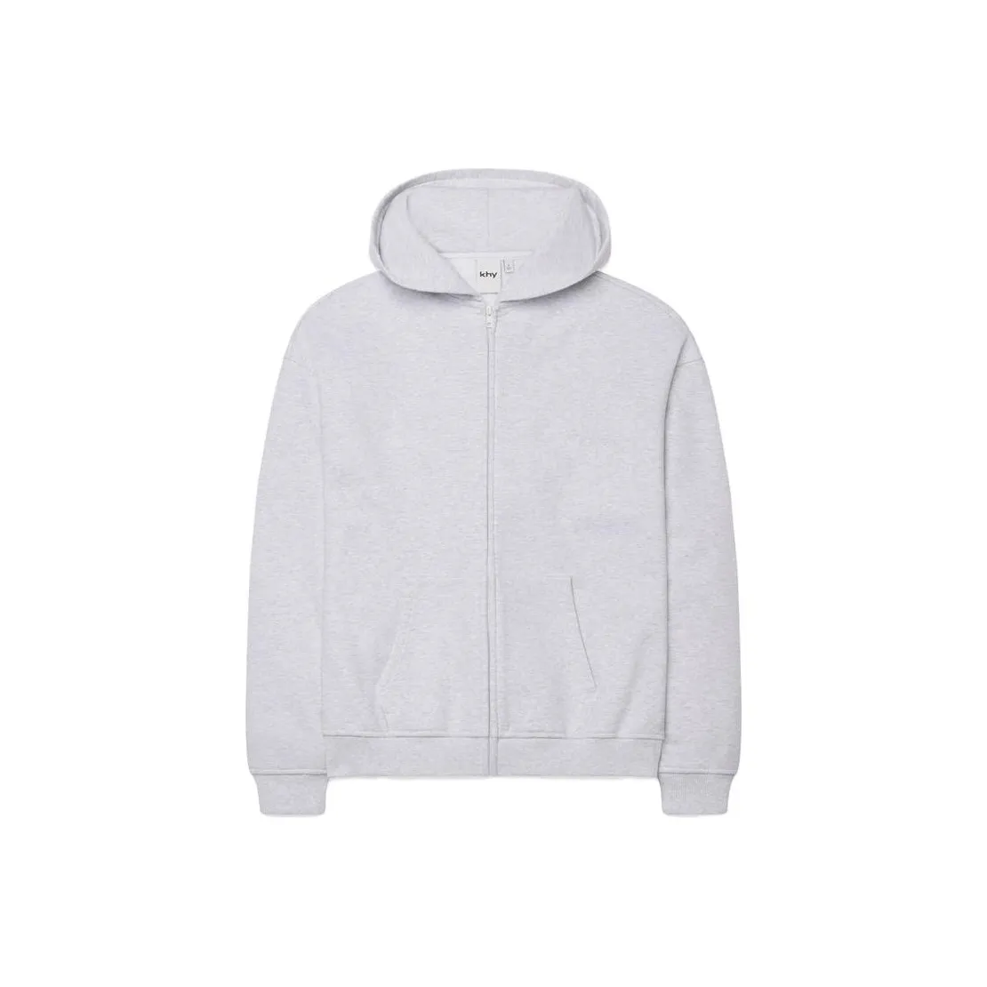 Khy FW23 DROP 003 Collection Fleece Oversized Zip Hoodie Sweatshirt Unisex Gray