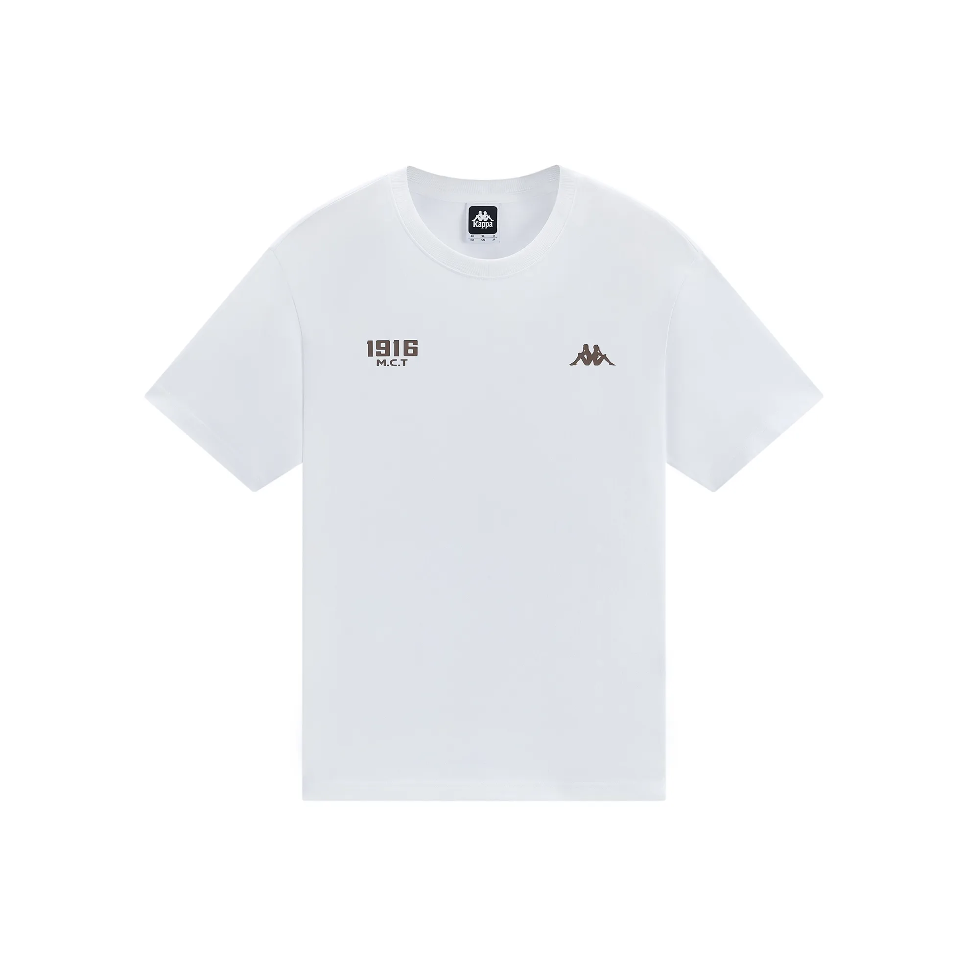 KAPPA 1916 Series SS24 T Рубашка Мужская Отбеленная