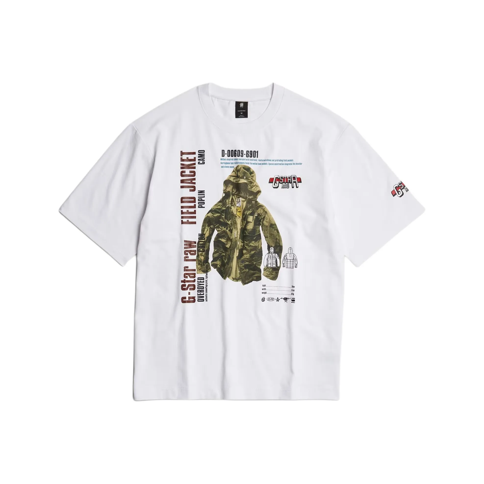 STAR Натуральная Белая Мужская T-Рубашка