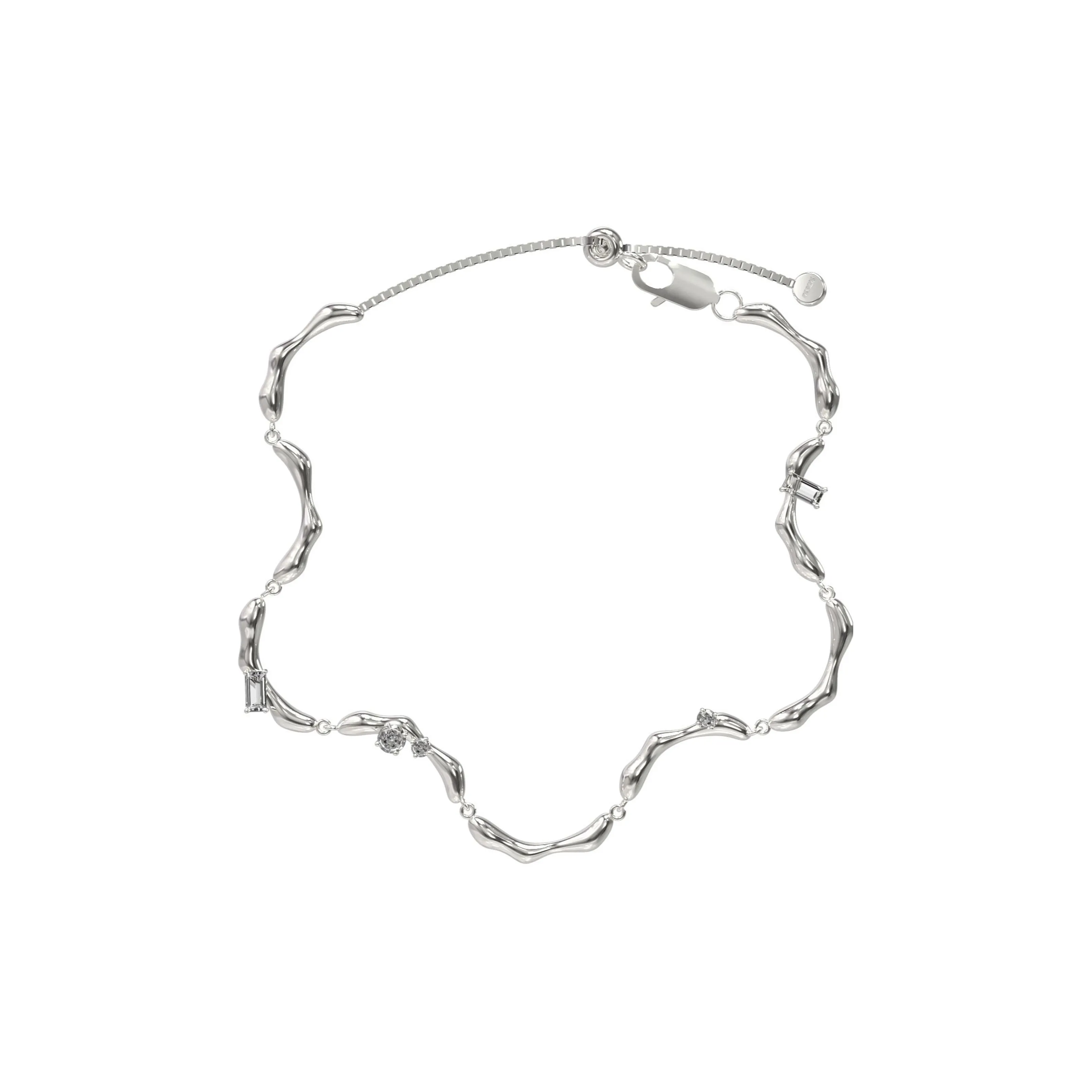 KVK Белое золото с покрытием медные браслеты унисекс