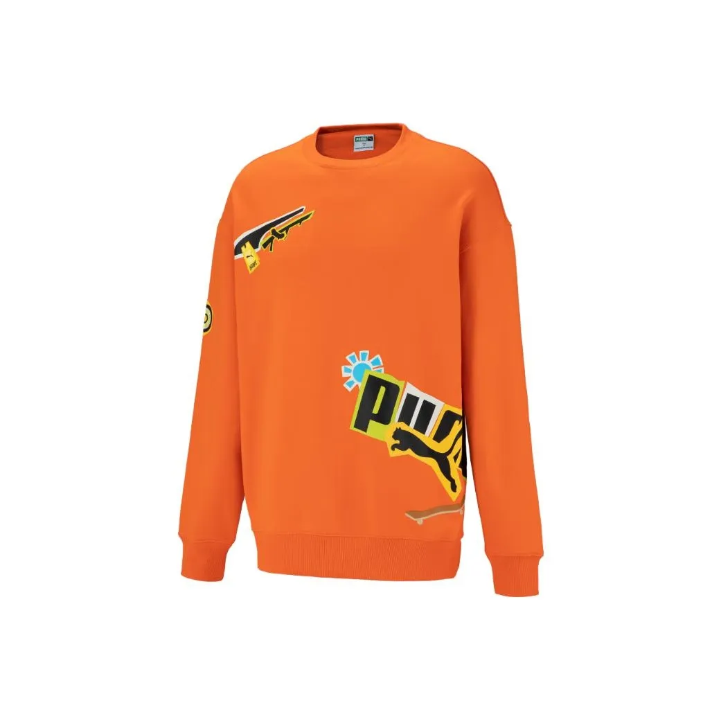 PUMA Orange Men's Hoodies