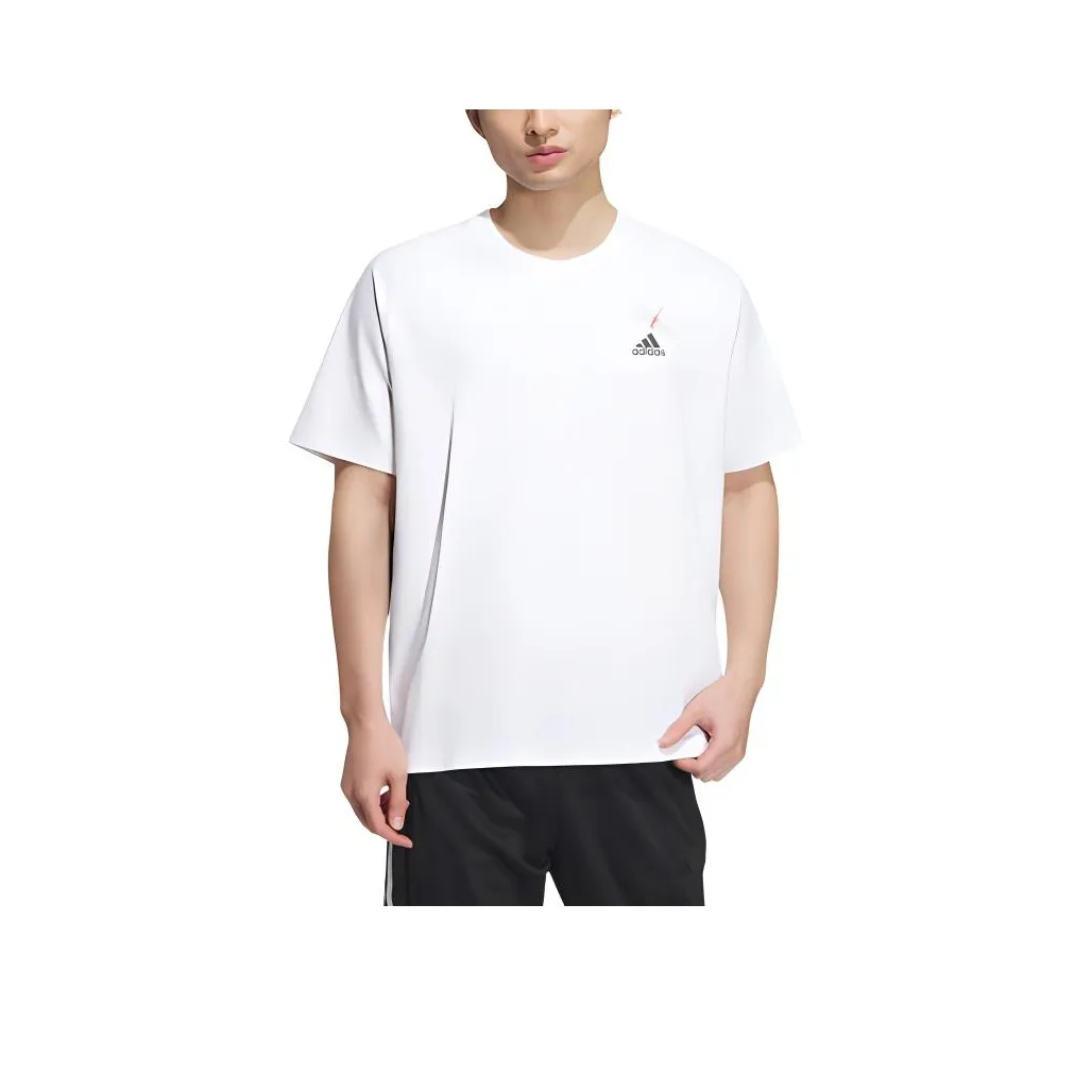 Adidas Artistic Master Qi Baishi Co Брендированная Серия T Рубашка Мужская Белая