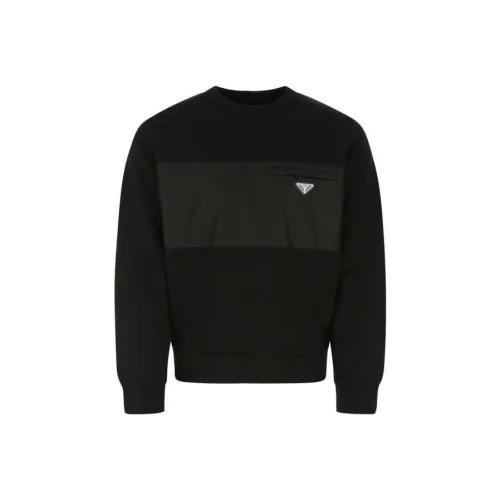 PRADA Черный Мужские Свитшоты