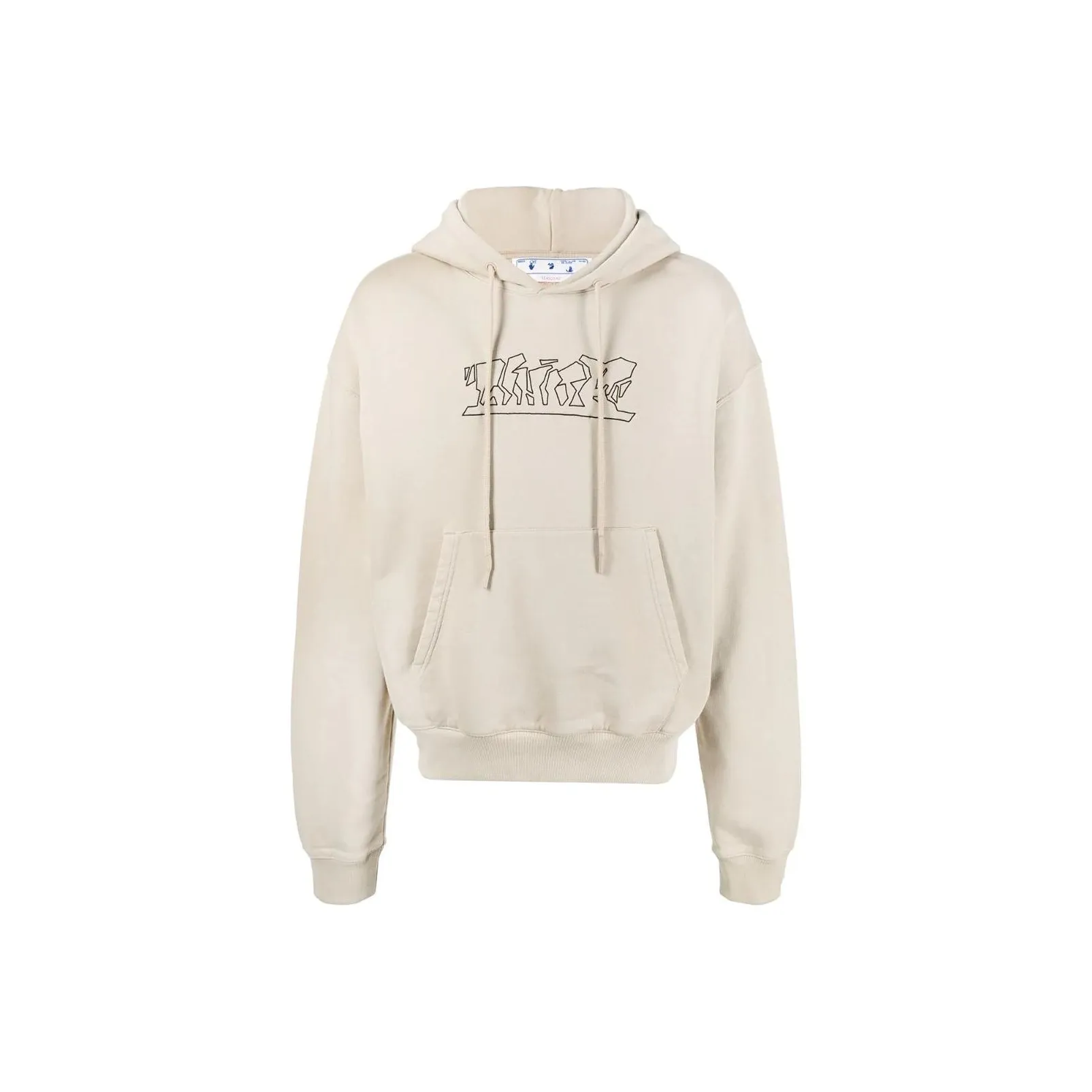 OFF WHITE Logo embroidered Cotton Hoodie