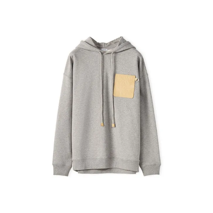 LOEWE Anagram Leather Patch Hoodie
