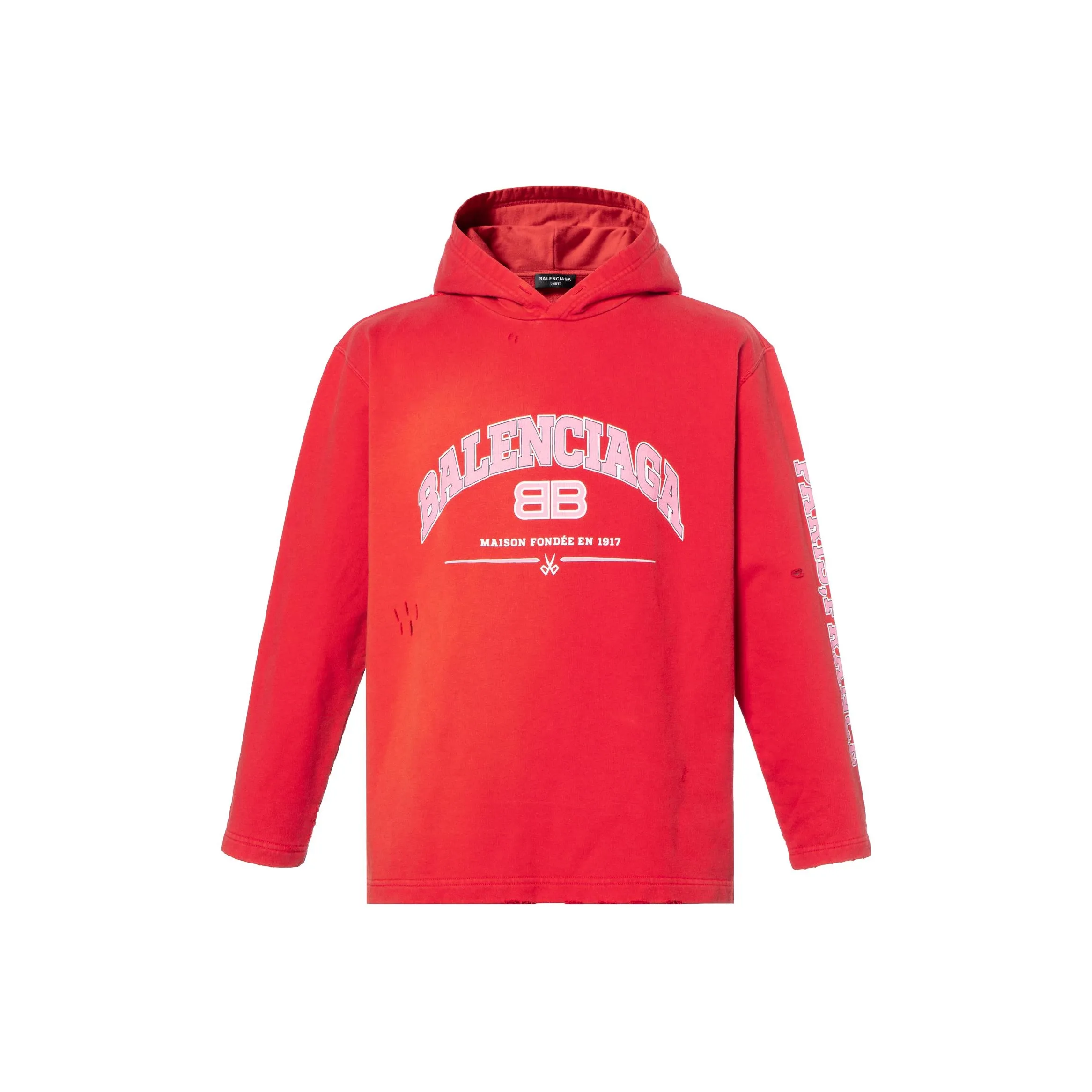 Balenciaga Women'ss Maison Balenciaga Cropped Hoodie