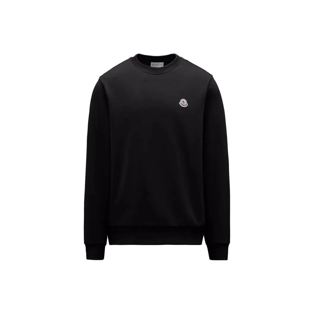 Moncler Logo Patch Sweatshirt Men's Black